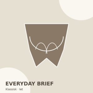 Mivana Everyday Brief, konceptillustration forfra. Demo – ikke endeligt produkt.