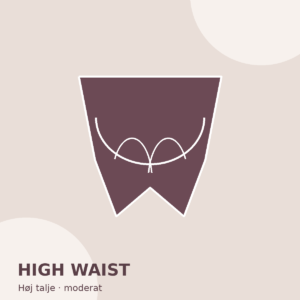 Mivana High Waist, konceptillustration forfra. Demo – ikke endeligt produkt.