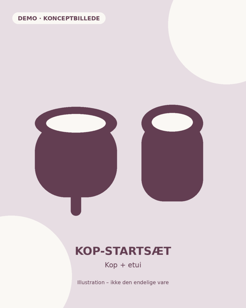 Mivana Kop-startsæt, konceptillustration. Demo – ikke endelig vare.